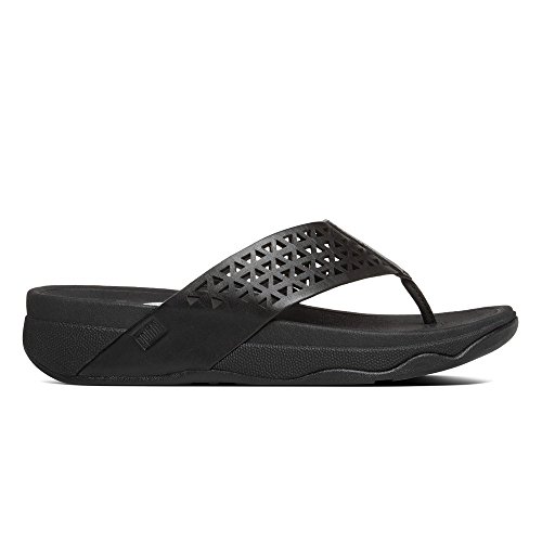 FitFlop Women's Leather Lattice Surfa Thong Sandal