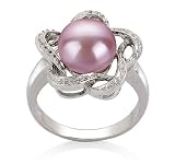 Fiona Lavender 9-10mm AA Freshwater Sterling Silver Pearl Ring
