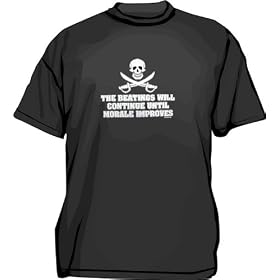 The Beatings Will Continue Until Morale Improves Jolly Roger Logo Kids T Shirt 2T thru Youth XL