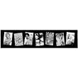 ADECO PF9109 7-opening Wooden Black Wall Collage Picture Photo Frame Wall Art, Holds Seven 4"x6" Photos