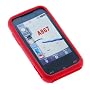 Red Rubber Silicone Skin Cover Case for AT&T Samsung Eternity SGH-A867 Cell Phone