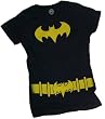 Batgirl Costume All-Over Print Crop Sleeve Fitted Juniors T-Shirt
