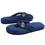 NBA Golden State Warriors Ladies Navy Blue Plush Thong Flip Flop Slippers (7/8)