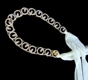 Carolina Rodriguez Zoe Circle Headwrap with Swarovski Stones
