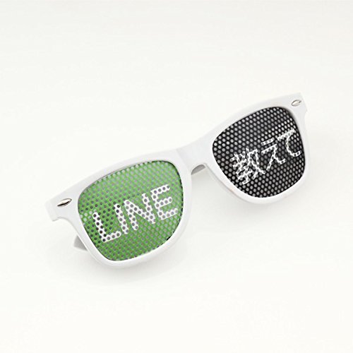 LINE 教えて サングラス ライン グラサン あっくん なつぅみ 渋谷 インスタ オルチャン パリピ 人気 クラブ フェス イベント 流行り (WHITE)