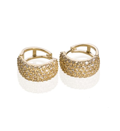 9ct Gold 5 Row Huggie Earrings