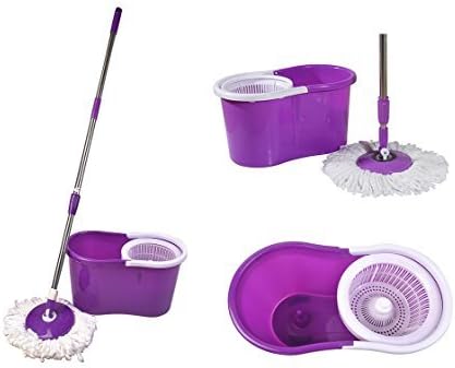 New Easy Clean Magic 360 Rotating Spin Hurricane Twist and Shout Spinning Mop and Bucket System As Seen on TV (QVC) - Purple