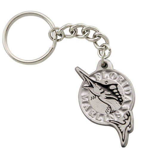 Florida Marlins Pewter Primary Logo Keychain