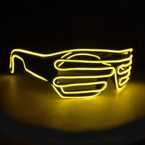 Yellow El Wire Shutter Glasses