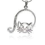 Kitty Crystal Cat Pendant Necklace Fashion Jewelry