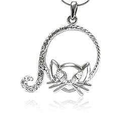 Kitty Crystal Cat Pendant Necklace Fashion Jewelry