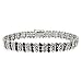 Sterling Silver Black Diamond Accent S Pattern