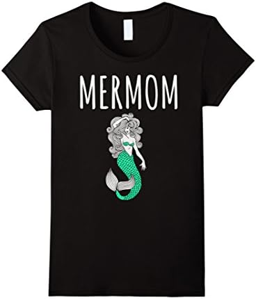 Women's Mermom T-Shirt Medium Black