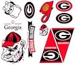 Georgia Bulldogs - 22 College Wall Stickers/Decals