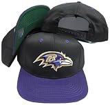 Baltimore Ravens Black/Purple Two Tone Plastic Snapback Adjustable Plastic Snap Back Hat / Cap