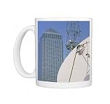 Communications dish, with Canary Wharf in b/ground Photo Mugs