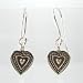 Pretty Little Stamped Heart Dangle Earrings, #9489