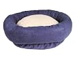 JLA Faux Suede/Sherpa Round Cuddle-Up, Blue (27" x 27" footprint)