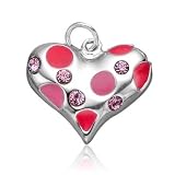 Sterling Silver CZ Heart Charm