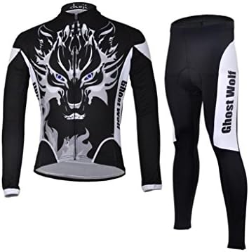 OUO Men's 100% Ployester Material Cycling Jersey Suit Fashion Long Sleeve Cycling Jersey Set