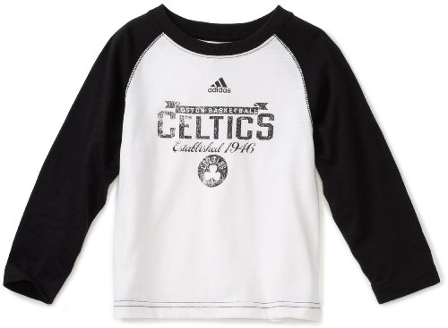 NBA Toddler Boston Celtics Long Sleeve Raglan Crew - R2492Xce (White, 2T)