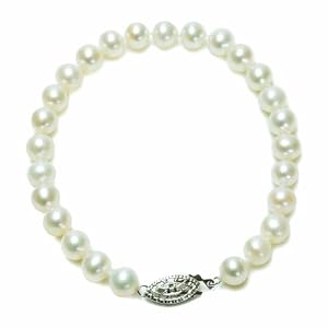 Sterling Silver White Freshwater Cultured Pearl A Grade 