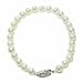 Sterling Silver White Freshwater Cultured Pearl A Grade  6.5-7mm Bracelet, 7.25"