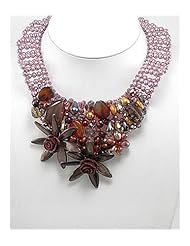 Dyed Mother of Pearl Necklace In Zinc