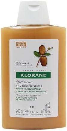 Klorane Shampoo with Desert Date 6.7 oz (200 ml) (Pack of 2)