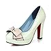 Charm Foot Womens Platform High Heel Pumps With Bows