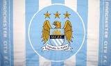 Manchester City FC - Official Crest Stripe Flag