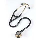 3M Littmann 3128BRS Cardiology III Stethoscope Black Edition, Black/Brass, 27 inch