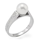 Akoya Pearl Ring in 14K White Gold