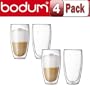Bodum 4560-10US Pavina Double Wall Thermo Tall Drink Glass Four (4) Pack 15 Oz.