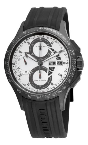 Hamilton Men s H64656351 Khaki King White Chronograph Dial Watch