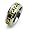 8MM Comfort Fit Tungsten Wedding Band Gold Plated Greek Key Inlaid Ring For Men & Women ( Size 7 to 14) Size 7 Cobalt Free