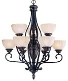LAMPS BEAUTIFUL Classic Traditional Bedford Nine Light Chandelier by Savoy House--Excellent customer service--see our feedback.
