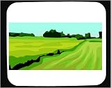 Decorated Mouse Pad with green, rural, agriculture