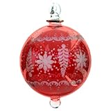 IMAGE OF Hand-made Glass Ornament - Red - X802 - 
