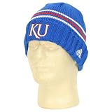Kansas Jayhawks Cuffed Multi-Stripe Winter Knit Hat - Blue