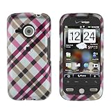 Premium - HTC Droid Eris/S6200 Hot Pink Plaid Cover - Faceplate - Case - Sn ....