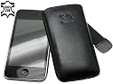 Apple iPhone 3GS 16GB / 32GB Leder Etui Tasche *Spezielle Anfertigung* fuer iPhone 3G S Modelle *Lasche mit Rueckzugfunktion* (Original SunCase)