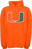 Miami Hurricanes Youth Orange Tackle Twill Hooded Sweatshirt