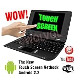 BLACK MINI LAPTOP Netbook 7 inch Touch Screen Android 2.2 WiFi Flash Apps and Games FAST Shipping from New York by WOLVOL