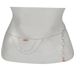Sterling Silver Belly Chain from India Length 30 inches