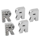Watch&Jewellery Online Shop Ranking 4411. 5 Pcs Letter R Shape Rhinestone Inlaid Party Necklace Pendants