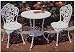 JJ International F1018-F3009 3 Pc. Aluminum Grape Bistro Set - White