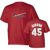 Buy Bob Gibson St. Louis Cardinals Cooperstown Throwback Player Name and Number T-Shirt by Majestic