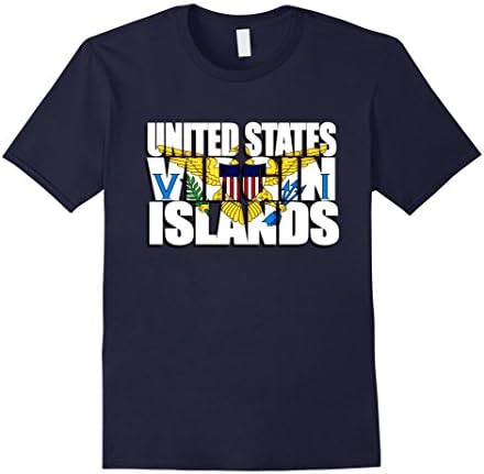 Men's US Virgin Island Flag TShirt Medium Navy