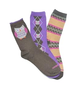 Owl Crew Socks 3-Pack